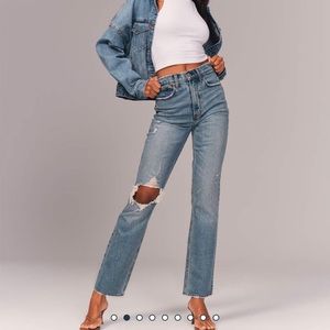 Abercrombie 90’s straight leg high rise jeans